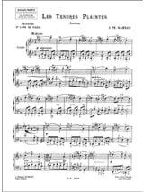 Les Tendres Plaintes - RAMEAU - Partition - Piano